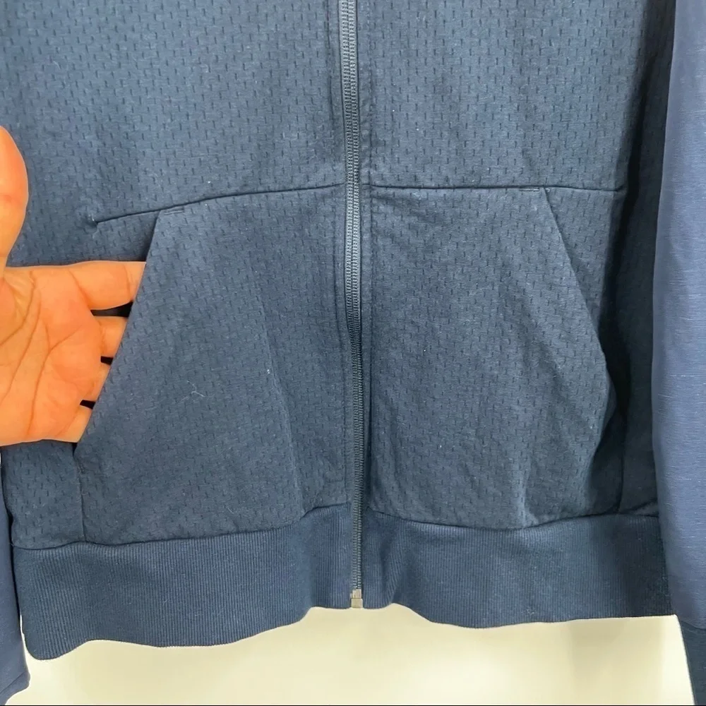 Adidas climalite 2016 sideline blue front zip long sleeve jacket M